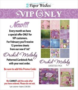 Orchid Melody 6x6 Patterned Cardstock VIP